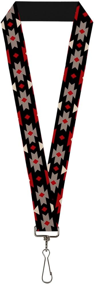Buckle-Down Lanyard-1.0"-Navajo Black/Gray/red