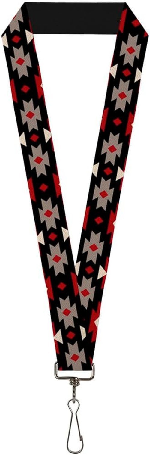 Buckle-Down Lanyard-1.0"-Navajo Black/Gray/red