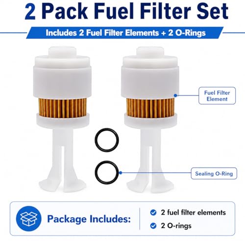 Marine Fuel Filter Element Replacement 2 Pack for Yamaha Mercury Suzuki Outboards