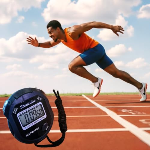 Digital Sports Stopwatch Timer with Large Display, Replaceable Battery for Coaches & Referees