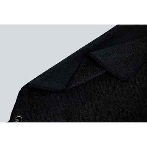 Fishing Towel with Clip, Microfiber Towels Accessories for Fishing Rag, Sports Fitness, Camping, Workout, Soft and Quick-Drying, Bigger Size -16x16 inches, 3 Pack Black