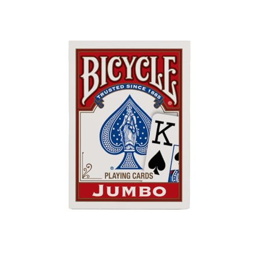 Bicycle Jumbo Index Playing Cards 12 Pack - Large Print Poker Size - Red & Blue - Variation of THIS listing