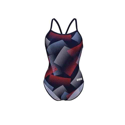 ARENA Girls Performance Halftone Team Print Lightdrop Back Youth Bathing Swimsuit