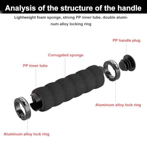 Foam Bike Grips - Soft Comfortable Non-Slip Handlebar Grips with Aluminum Alloy-Lock Design for BMX, Mountain MTB, Beach Cruisers, Scooters
