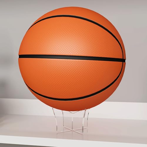 Acrylic Large Ball Display Stand 4.7x2.6 Inch 2-Pack for Sports Balls - Clear