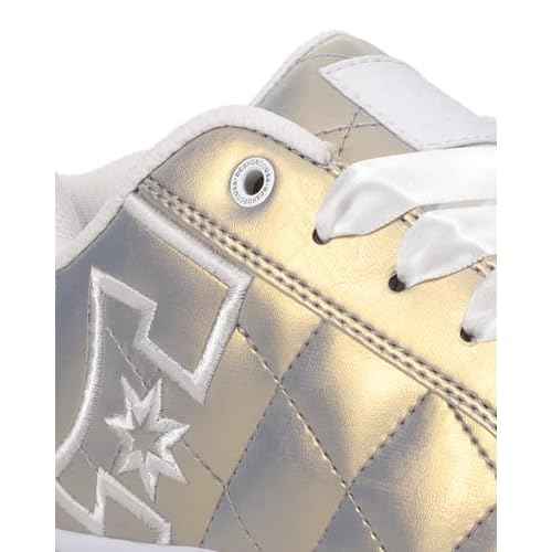 DC Shoes Women's Court Graffik Sneaker, LT. Gold, 5