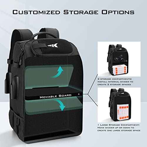 KastKing KarryAll Fishing Tackle Backpack with Rod Holder 4 Tackle Boxes,40/26L Tackle Bag Storage Fishing Gear and Equipment