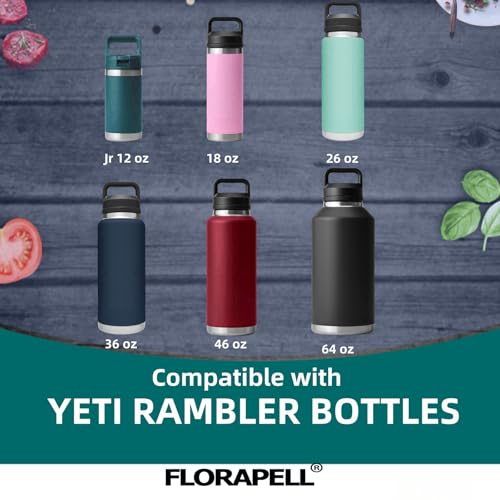 Replacement Water Bottle Lid for YETI Rambler 12oz-64oz with Handle - BPA-Free & Leak-Proof