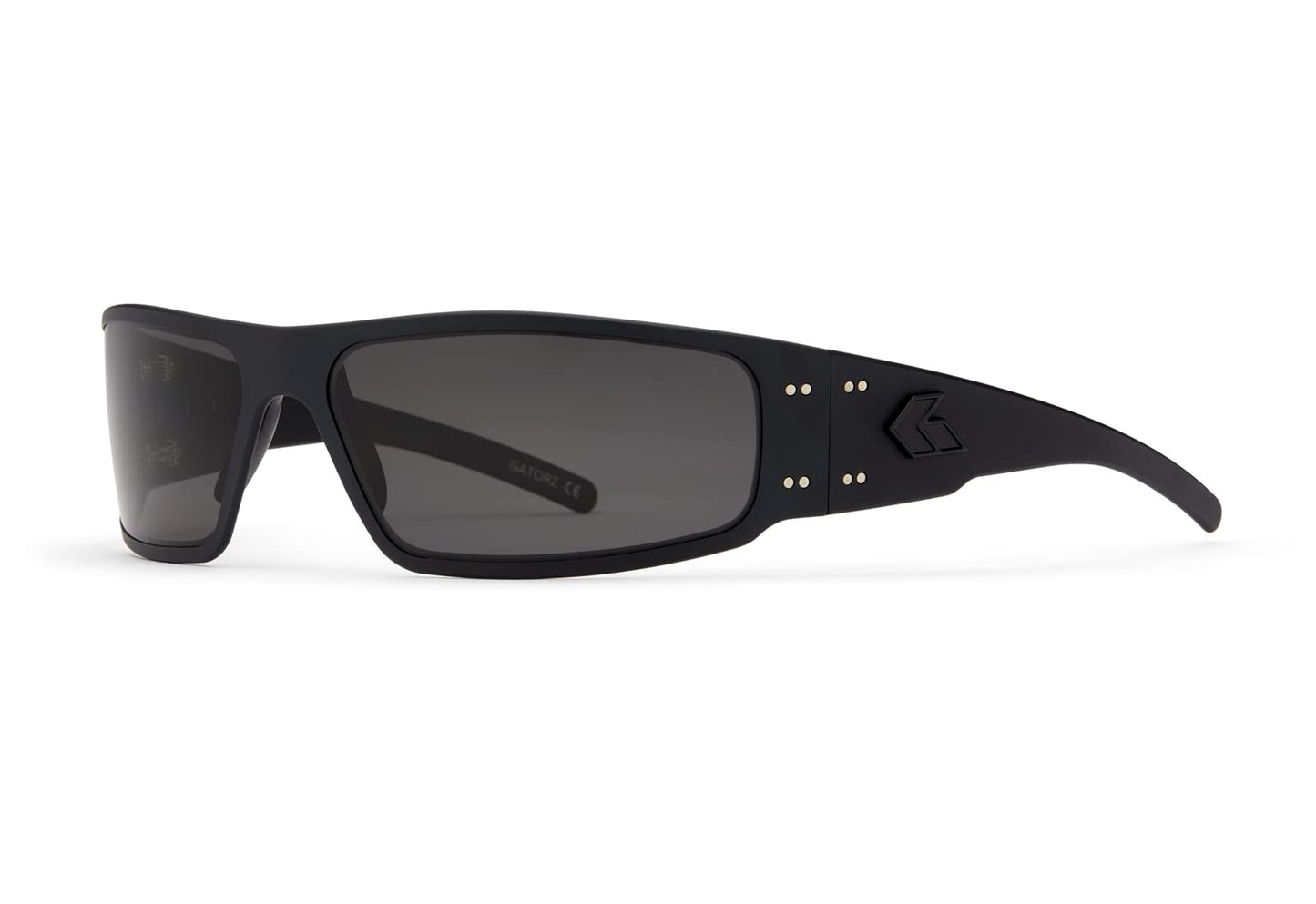 Gatorz Magnum Sunglass, Black Cerakote Frame, Black Logo, Smoke Lens - Made in the USA - GZ-01-001