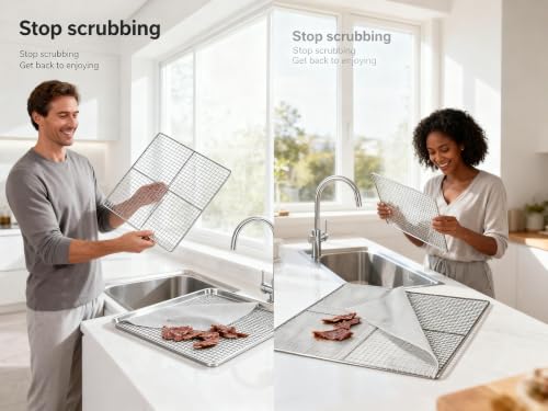 12x13 Inch Silicone Dehydrator Sheets 6-Pack for Food Jerky Fruit Herbs