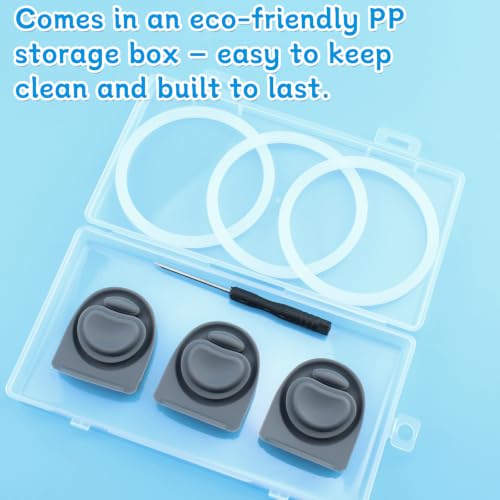 3 Grey Replacement Stopper and O Ring Set for Owala Water Bottles - Compatible with 16/19/24/32/40oz