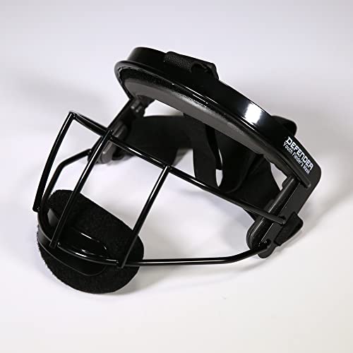 Youth Black Steel Fielder’s Wire Mask for Softball & Baseball - Defender