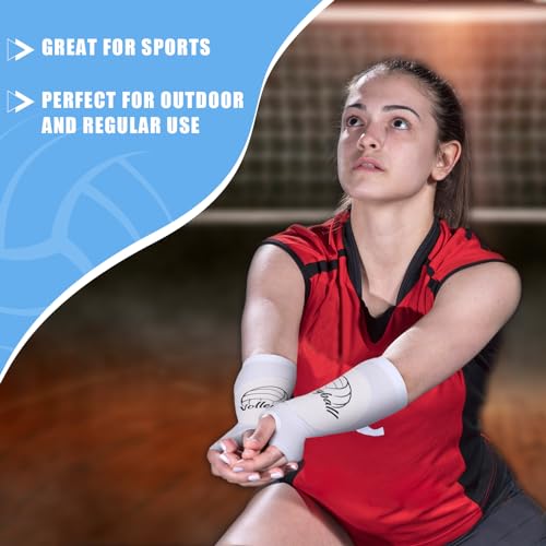 Sports Volleyball Arm Sleeves Set - Blue & Black, M-12 Inch, 3 Pairs