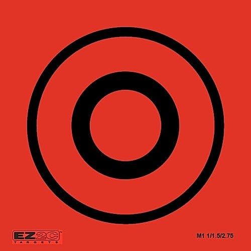 EZ2C Mini Shooting Targets, Bright Flourescent Self-Adhesive 3.5" x 3.5" (Tear-Off Pads of 25 or 100)