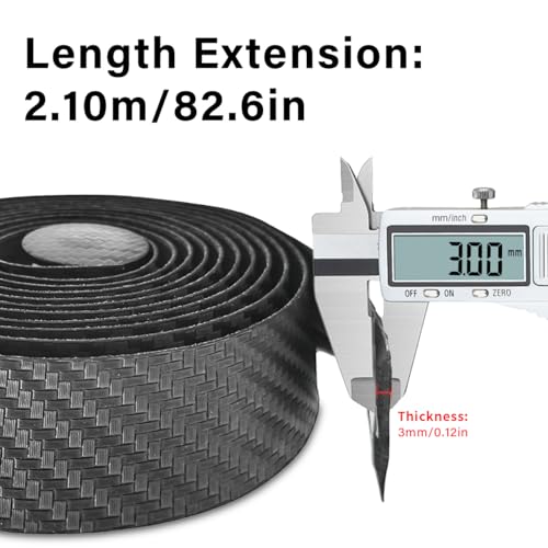 Bike Handlebar Tape EVA Road Bike Grip Tape Carbon Pattern 3mm – Black