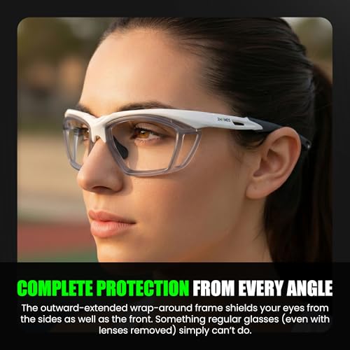 Lens-Free Pickleball Glasses Impact-Resistant Lightweight Protective Eyewear