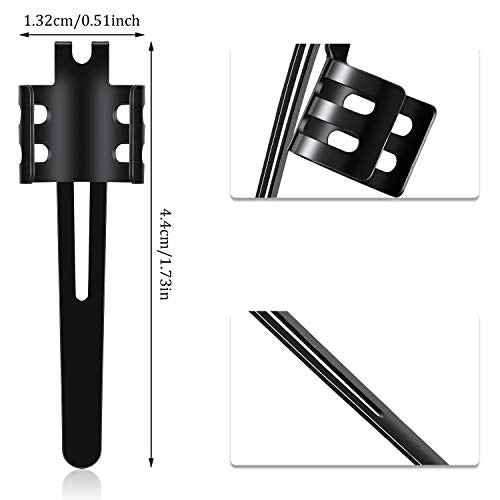 Outus 20 Pcs Flashlight Clip for Removable Accessories Metal Penlight Replacement Clip for Flashlight