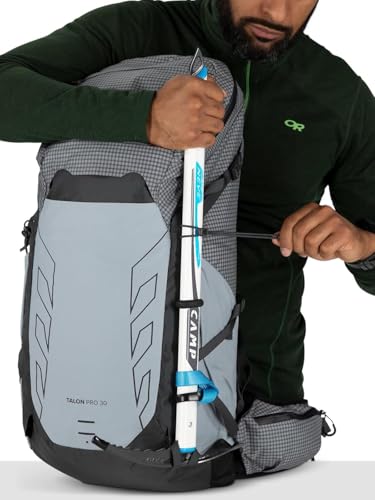 Osprey Talon Pro 30L Men's Hiking Backpack with Hipbelt, Silver Lining