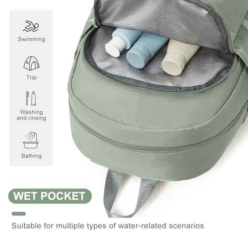 coofay Gym Backpack For Women Waterproof Sports Backpack With Shoe Compartment Lightweight Travel Backpacks Small Gym Bag Dance Volleyball Backpacks