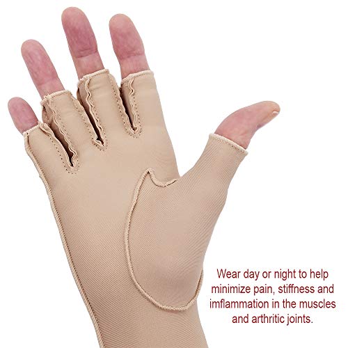 Therapeutic Compression Edema Glove for Pain Relief and Swelling - Fingerless, Right XS Youth
