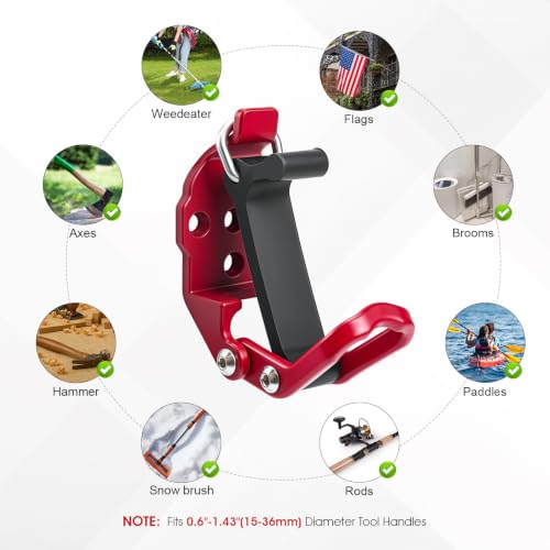 4 Pack Quick Release Shovel Holder Wall Mount for Trucks & Outdoor Use