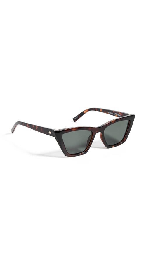 Le Specs Women's Velodrome Sunglasses, Dark Tort Khaki Mono Polarized, Brown, One Size