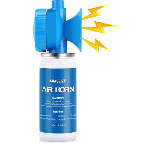 Air Horn Bear Horn: Air Horns For Safety Boat Horn For Self Defense - 115dB Heard Up to 0.5-Miles Away (1 Pack)