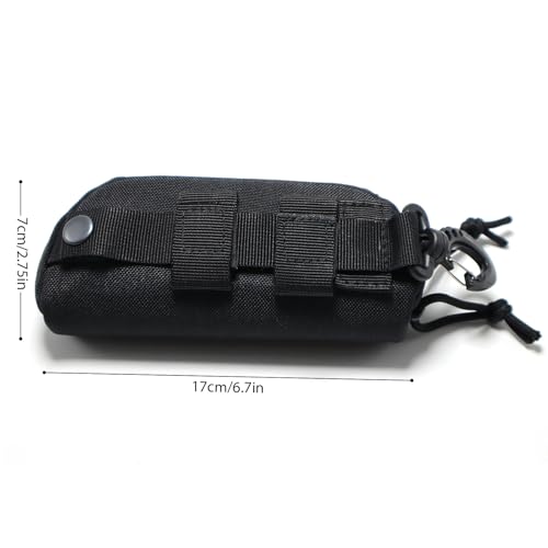 Tactical Molle Glasses Case with Clip - Shockproof Eyewear Protection, Black A