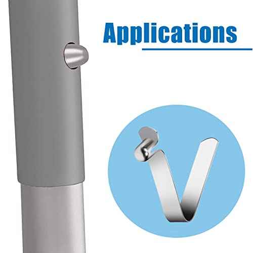 AuRiver 25 PCS Tent Pole Clips Stainless Steel Kayak Paddle Spring Snap Clips Tent Pole Push Button Spring Clips Locking Pin for Camping Kayak Paddle Tent Pole