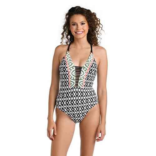 La Blanca Women's One Piece Swimsuit Plunge Tummy Control Bathing Suit