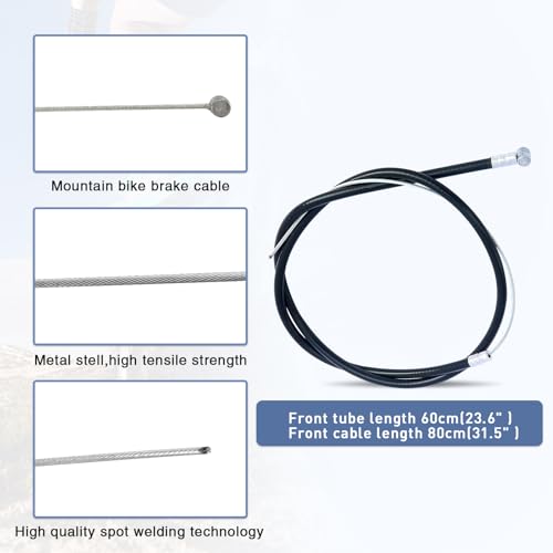 WEEROCK Bike Calip Brake Set Front and Rear C Brake Set, Rim Brake Set with Aluminium Alloy Brake levers, Bike Cables for Kids Bike, Child Bike, Student Bicycle, BMX£¬Beach Bike, Commuter Bike