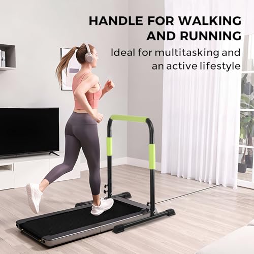 Green Adjustable Walking Pad Handle Bar 31.4-43.4 Inch Safety Handrail for Treadmills