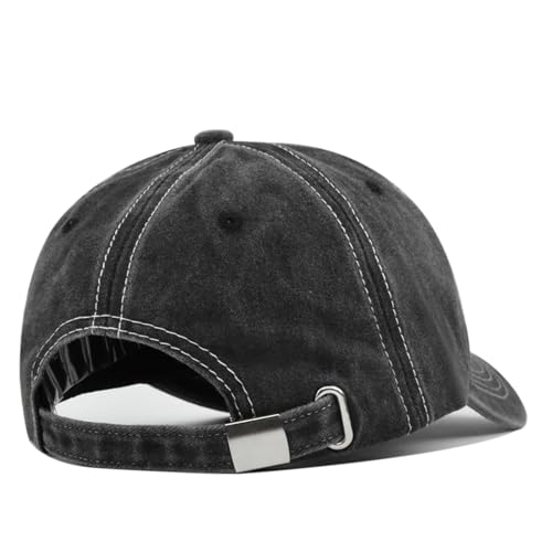 Men's Baseball Cap Unisex American Flag Trucker Hat Black One Size