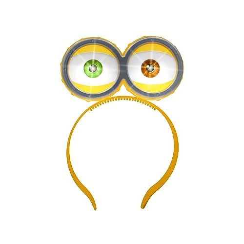 Nicky Bigs Novelties Light Up Eyeball Headband - Monster Alien Funny Playful Googly Eyes Headband - Wacky Flashing Goggles Eyeball Headwear Accessory for Halloweens, Cosplay Parties and More