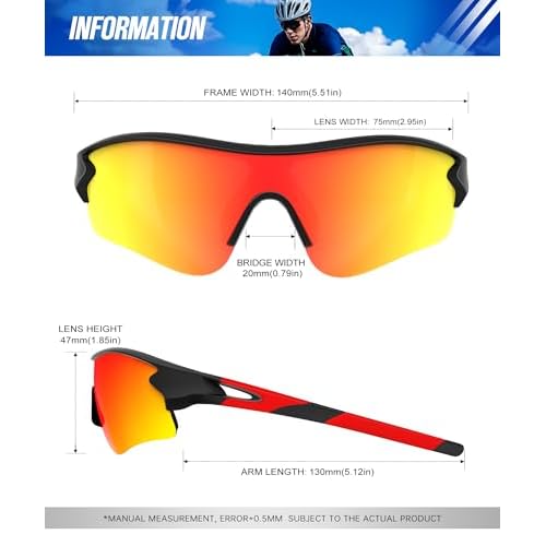 Polarized Sunglasses-Men-Women Running Sunglasses: Sports Sunglasses Mens Polarized Sun Glasses Cycling Fishing