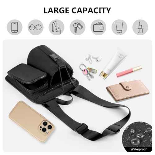 FOREGOER Water Bottle Holder with Adjustable Shoulder & Handheld Strap Phone Pocket for Cup 16-40oz,Large Capacity Crossbody Carrier Bag for Commuting, Sports, Travel