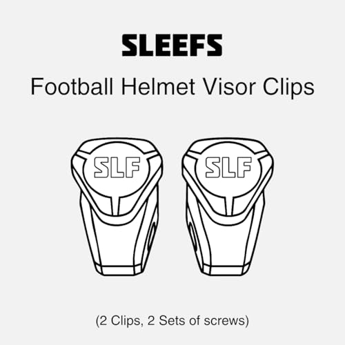 Football Visor Clips - Universal Fit for Quick & Secure Helmet Installation - White