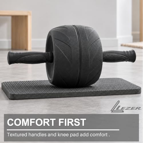 Ab Wheel Exercise Wheel with Extra-Wide 5.5-Inch Rubber Tread for Core Training