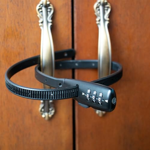 WARLION Zip Tie Lock - 3-Digit Adjustable Cable Lock, for Bike Rack, Motorcycle Helmet, Skateboard, Skis, French Door, Stroller & Cabinet - Ideal for Lightweight Security (1 Pack)