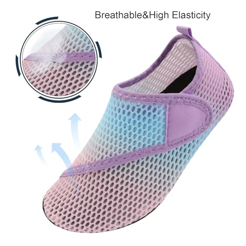 Kids Water Shoes - Barefoot Aqua Socks for Girls Boys Outdoor Quick Dry - Variation 1-2 Little Kid / Jb Publpi