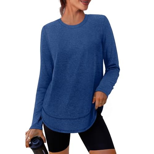 XIEERDUO Women's Workout Tops Long Sleeve Quick Dry UPF 50+ Sun Protection Shirts for Hiking Running S-3XL