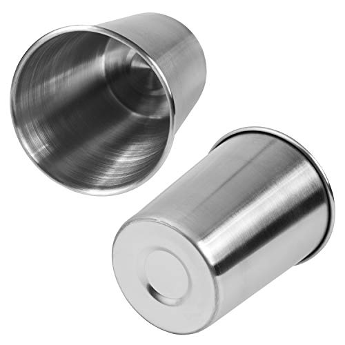 Stainless Steel Cups 8oz, Shatterproof Drinking Glasses - 3 Pack