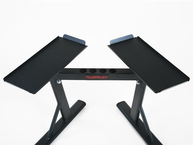 PowerBlock PowerMax Stand – Dumbbell Rack & Weight Rack, Use with Weights up to 90 Pounds, Durable Steel Construction, Home Gym Strength Training, Innovative Workout Equipment