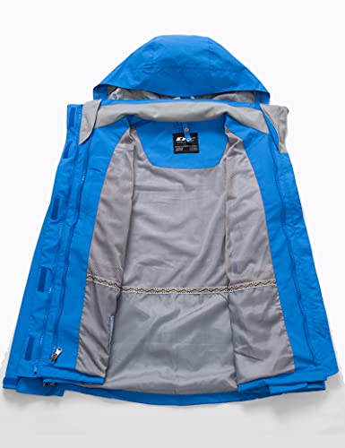 Diamond Candy Women's 3-in-1 Winter Jacket Waterproof Rain Coat with Hood & Fleece Lining