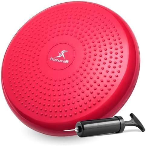 ProsourceFit Core Balance Disc Trainer, 14” Diameter with Pump for Improving Posture, Fitness, Stability