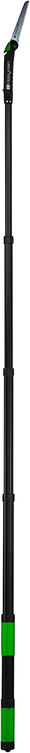 Hooyman Extendable Tree Saw with Compact Design, Detachable Handsaw and Telescoping Pole, No-Slip H-Grip, Impulse Hardened Teeth, and Wrist Lanyard for Tree Trimming, Hunting, Camping, and Outdoors