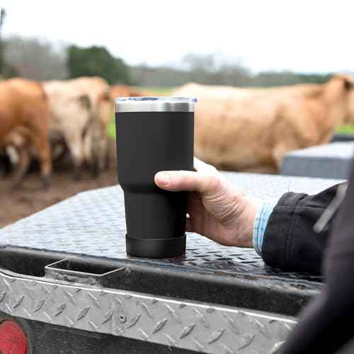 Linkidea Water Bottle Boot Compatible with YETI Rambler Tumbler 20oz/30oz, Travel Mug 20oz/30oz, Silicone Anti-Slip Water Bottle Bottom Sleeve Cover Protector (Black / 2 Pack)