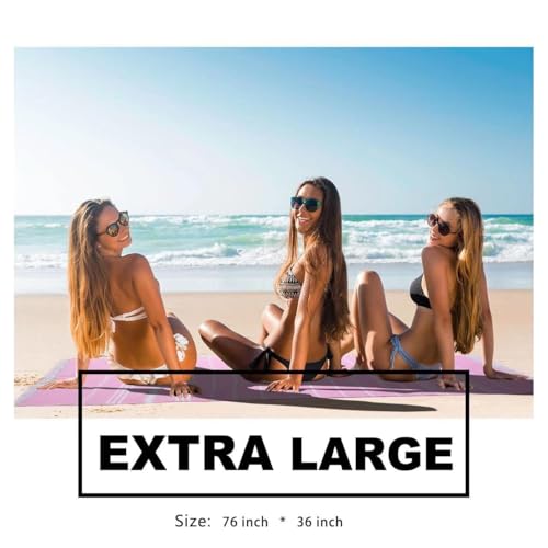 Antfuny 2 Packs Turkish Beach Towels Quick Dry Sand Free Oversized Bath Pool Swim Towel Extra Large XL Big Blanket Adult Travel Essentials Cruise Accessories Must Haves Clearance Vacation Stuff