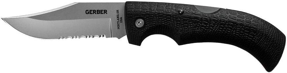 Gerber Gear Gator Folding Pocket Knife with Gator Grip for Gardening, Survival, Hunting, Camping and Bushcraft