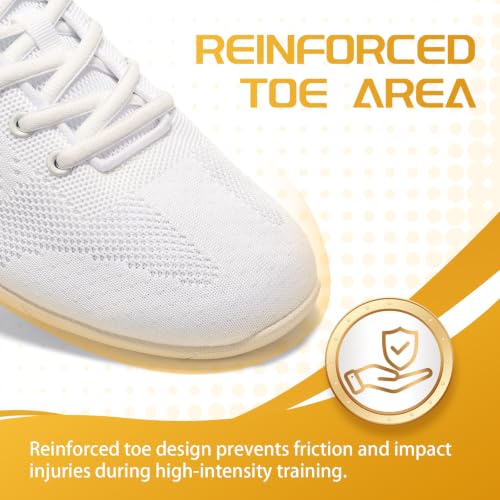 White Cheer Shoes for Women and Youth - Cheerleading Sneakers - 7 / White